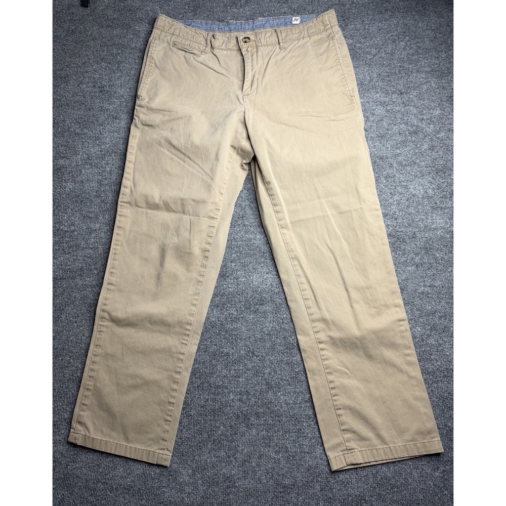 Lucky Brand Jeans Mens 34 Khaki 121 Straight Pants Preppy 100% Cotton